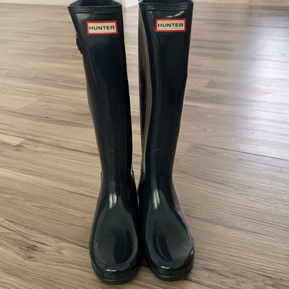 NIB hunter Original refined gloss navy rain boots - Picture 5 of 7